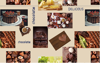 81802 Вкусный шоколад Клеенка Удачная ПВХ  на н/о 1/50м*140